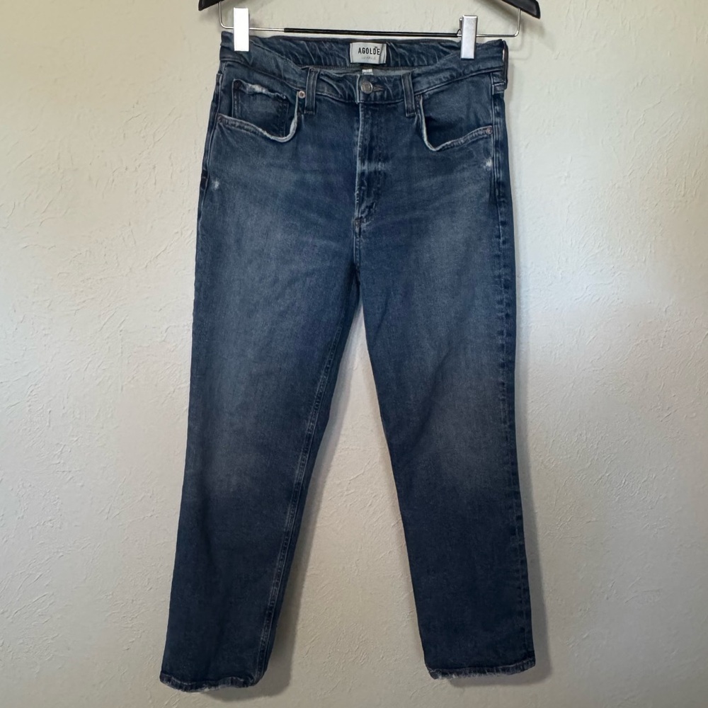 AGOLDE Jeans Kye Straight Leg Mid Blue Jean Size 27
